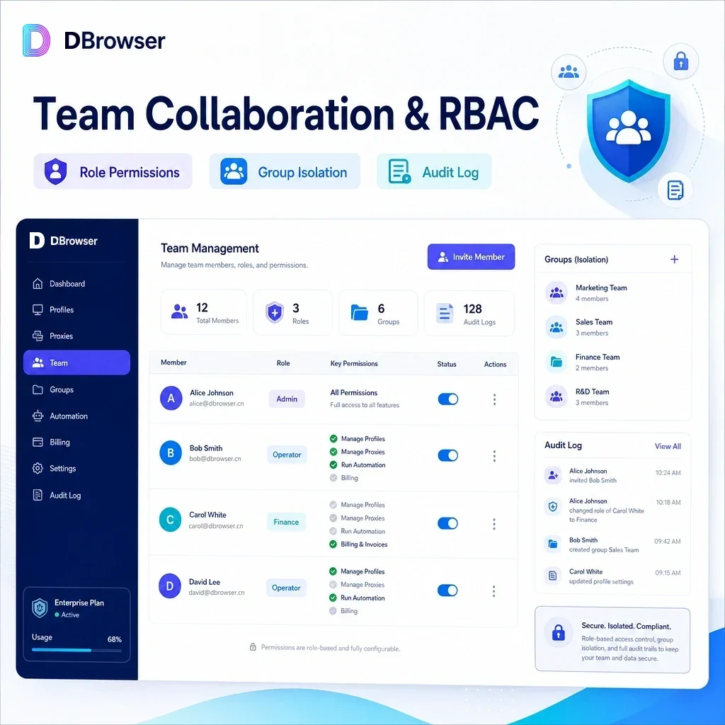 Team collaboration and role permissions